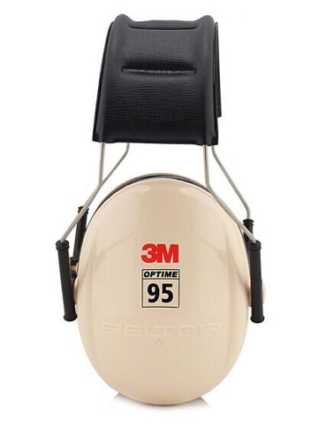 3M H6A  95轻薄型防护耳罩车间用降噪听力防护耳罩  白色防噪音隔音